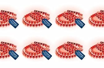 Crompton 5 Meter LED Strip Light | Red Color, 300 LEDs Flexible Roll | Decorative & Energy Saving Accent Lighting | Plastic Build | Without Driver | Pack of 8