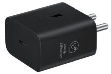 Samsung Original 25W USB Type-C Travel Adaptor Without Cable for Google Pixel, Xiaomi, Motorola, iPhone, Samsung Galaxy Tab S/A Series, Galaxy S10/M54/M55/A80/A90/S25/S24, Black