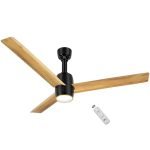 RR Signature OPUL AIR 1200mm BLDC Underlight Ceiling Fan with 100% Pure Copper Motor – 35W | 350 RPM High Speed | Remote Control & LED Light | 3 Light Modes | 3 Year Warranty – PINE WOOD