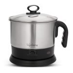 Lifelong Electric Multi Kettle | Multifunction Cooker Kettle 1.5L | Boiling Milk, Eggs, Maggi, Soup & Noodles | 600W Stainless Steel Body, Fast Heating, Easy Cleaning (Silver, LLMK23)