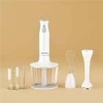 Lifelong 450W Low Noise Electric Blender with Chopper, Beaker, Whisk & Frother | Multipurpose Kitchen Appliance for Smoothies, Baby Food, Cake Mixing & Coffee Frothing| Stainless Steel Blades(LLHBZ07)