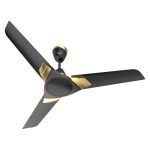Polycab Aereo Plus Star Rated, 1200mm Ceiling Fan For Home | High Speed & Air Delivery | Saves Up To 33% Electricity, Rust-Proof Blades, 52 Watt | 3-yr Warranty (Matt Black Choclate Gold)