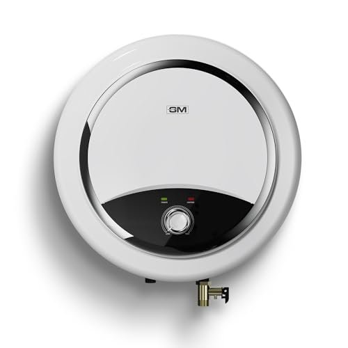GM R1X 10L Water Heater, 5 Star | High-Efficiency Water Geyser With Quick Hot Water, Energy-Saving, and Safety Features – White