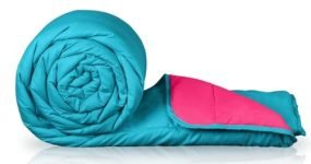 Zinnia Ultra Soft Microfibre Reversible Comforter – Double 230 x 255 CM, Pink and Teal(Solid – Vibrant)