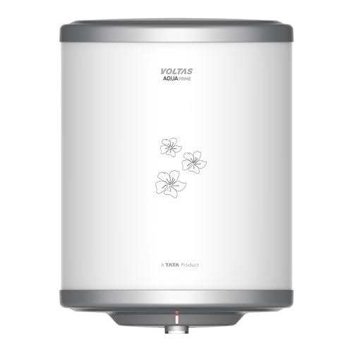 Voltas Linea 10L 3 Star Horizontal Mounting 2000W Water Heater, with Quartzline Technology (Glassline Tank), Warranty: Tank 7 Years, Element 3 Years, 2 year Comprehensive