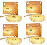 wipro Garnet 5 Meters LED Strip Light| 120 LEDs/mtr | Warm White | IP65-Waterproof | Flexible Rope Light for Outdoor & Indoor Decoration|Strip for Balcony, False Ceiling|Pack of 4