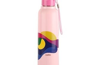 CELLO Puro Steel-X Benz Pro 600 | Leak Proof | Wide Mouth & Easy to Open | Insulated Inner Steel Outer Plastic Water Bottle | 520ml| Set of 2, Assorted