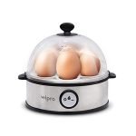 Wipro Vesta Electric 360 Watt Egg Boiler Boils up to 7 Eggs at a time|Steaming bowl for poaching|3 Boiling Modes|SS Body and Heating Plate| White, Standard | 1 Year Product Warranty