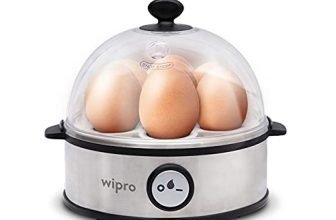 Wipro Vesta Electric 360 Watt Egg Boiler Boils up to 7 Eggs at a time|Steaming bowl for poaching|3 Boiling Modes|SS Body and Heating Plate| White, Standard | 1 Year Product Warranty
