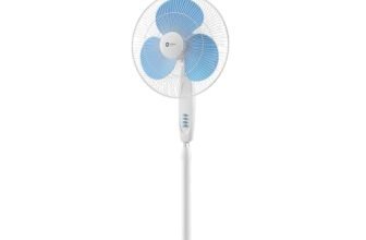 Orient Electric Stand-82 400 MM Oscillating Pedestal Fans | Stand Fan with Tilt Mechanism | High Air Delivery | Aesthetic Design with Telescopic Arrangement | 2 Year Warranty by Orient, Sky Blue