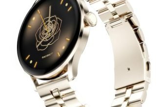 Fire-Boltt Glitz Women Smart Watch with 1.19” AMOLED Display, Bluetooth Calling, Rotating Crown, Always On Display, 1000 Nits Brightness, IP68 Waterproof Champagne