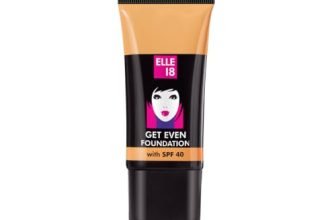 ELLE 18 Get Even Foundation, Cool Ivory, Matte Finish, 27 ml, for Long-Lasting Radiance, with SPF 40 & Vitamin E, Medium to Buildable Coverage, Moisturising Formula, 27 ml