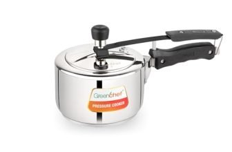 Greenchef Stainless Steel Inner lid pressure cooker 2 litre – Classic, ISI certified, Induction and Gas compatible, Glossy Finish, triply bottom, 5 Year Warranty