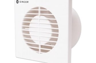 SINGER Venti Q 150mm Energy Efficient Exhaust fan for Kitchen, Bathroom | Turbo Spin 1800 RPM, High Suction With Low Noise | High Speed, Powerful Motor, 100% Copper, 2 Yrs Warranty【White】
