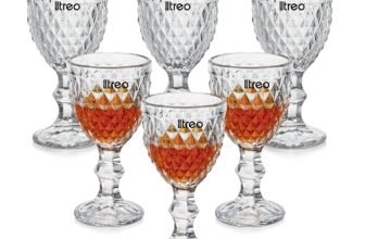 Treo by Milton Astoria Shot Glasses I Set of 6 (65 ml) | Elegant Fluted mini Glasses with Geometric Design for Shots, mocktails, tasters & Parties