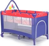 LuvLap Elegant Baby Playpen Playard for Kids/Toddlers, Folding Baby Bed Cum Cot / Convertible Crib Bassinet(Blue)