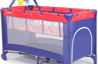 LuvLap Elegant Baby Playpen Playard for Kids/Toddlers, Folding Baby Bed Cum Cot / Convertible Crib Bassinet(Blue)