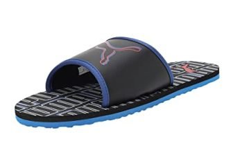PUMA | Stellar V6 Men’s Slides | Black-Limoges-High Risk Red | 7UK