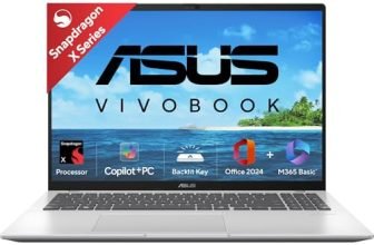 ASUS Vivobook 16, Snapdragon X, 16GB RAM, 512GB SSD, FHD+ 16″, Windows 11, Office Home 2024, Cool Silver, 1.88kg, X1607QA-MB050WS, Qualcomm Adreno iGPU, 45TOPS, M365 Basic(1Year)* Laptop
