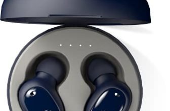 ZEBRONICS Zeb-Sound Bomb 1 TWS Earbuds with BT5.0, Up to 12H Playback, Touch Controls, Voice Assistant, Splash Proof with Type C Portable Charging Case (Blue)