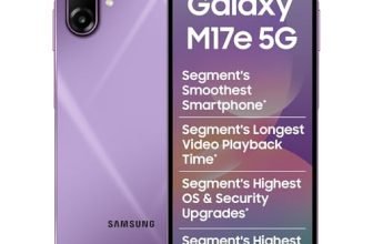 Samsung Galaxy M17e 5G Mobile (Vibe Violet, 4GB RAM, 128GB Storage) | Smoothest 120 Hz Refresh Rate| Monster 6000 mAh Battery | IP54 | 6 Gen OS Upgrades | AI | Gemini Live | Without Charger