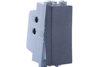 Wipro Northwest Nowa 16A One Way Switch, Silver Grey (pack of 10)