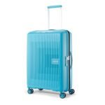 American Tourister Aerostep 8 Wheels 77 Cm Small Cabin 4 Wheel Inline Trolley Bag Hardshell Case Polypropylene 360 Degree Wheeling System Luggage,4 Wheel Inline Trolley Bag for Travel,Teal,Large