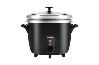 Havells RISO Plus Rice Cooker| Large 1.8 Litre| 700W| 24-Hour Keep Warm Function| Hygienic Trivet Tray| Auto-Shutoff| Spatula & Measuring Cup Included| SS Lid| 2Yr Door Step Warranty by Havells