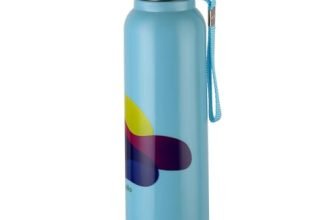 CELLO Puro Steel-X Benz Pro 600 | Leak Proof | Wide Mouth & Easy to Open | Insulated Inner Steel Outer Plastic Water Bottle | 520ml| Blue