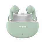 Philips TAT1269 Bluetooth Truly Wireless in Ear Earbuds with mic, 13mm Drivers, Bluetooth 5.4, 40H Playtime, IPX5, Fast Charging,Touch Controls, Voice Assistant, Mono Mode, LED Indicator(Frosty Green)