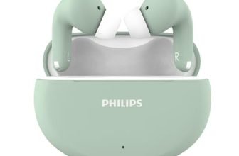 Philips TAT1269 Bluetooth Truly Wireless in Ear Earbuds with mic, 13mm Drivers, Bluetooth 5.4, 40H Playtime, IPX5, Fast Charging,Touch Controls, Voice Assistant, Mono Mode, LED Indicator(Frosty Green)