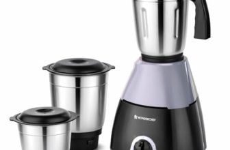Wonderchef Vista Plus Mixer Grinder for Kitchen, 500W, 3 Multi-purpose Jars, Stainless-steel Blades for Masala, Chutney, Idli/Dosa Batter, Puree, Paste, 3-Speed Control, Pulse Function, 2-Yr Warranty