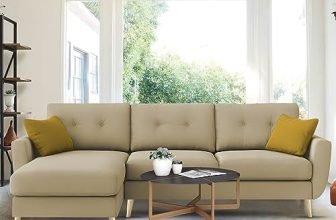 GRAPEWOOD Mortal 1 Seater Sofa Set for Living Room (Black) Premium Fabric Sofa