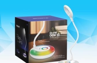 Goldmedal Glow Desk 02 Portable Table Lamp with 5W LED Bulb| Touch Panel Switch | >0.5 Power Factor | Powering Lamp with USB Charger for Study Areas, Bedrooms, Living Rooms| Pack of 1