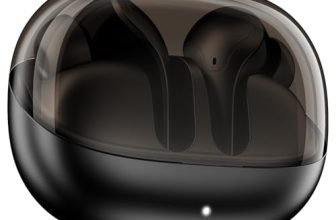 boAt Airdopes Plus 311, Glass Design, ENx Tech, Fast Charge, 50 Hrs Battery, App Support Bluetooth Earbuds, TWS Ear Buds Wireless Earphones with mic (Charcoal Black)
