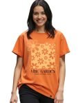 Bewakoof Women’s Graphic Print Boyfriend Fit Half Sleeve Round Neck Cotton Jersey T-Shirt_666782_Orange_M