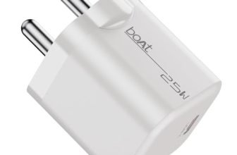 boAt 25W GaN Fast Charger for Samsung, Xiaomi & Android Users with Overheat/Overcharge Protection & Auto Detection with Type C to Type C Support (White)