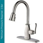 ALTON TSL18030, Single Lever Sink Mixer with 3-Flow Pull-Down Sprayer, Brushed Nickel Finish
