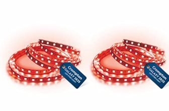 Crompton 5 Meter LED Strip Light | Red Color, 300 LEDs Flexible Roll | Decorative & Energy Saving Accent Lighting | Plastic Build | Without Driver | Pack of 2