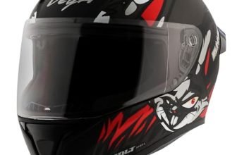 Vega Bolt Bunny Dull Black Red Helmet-L