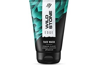 Wild Stone Edge Face Wash for Men 100ml | Rice Beads & Jojoba | Cleanses, Detans & Exfoliates | Controls Oil | pH Balanced | For All Skin Types