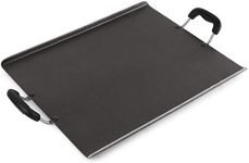 CELLO Aluminium Non-Stick Induction Base Square Dosa Patri Tawa 35 CM, Black | ISI Certified, High Guage PFOA Free Hammered Toned Gas Stove & Induction Base, Scratch Resistant, Easy Cooking & Cleaning