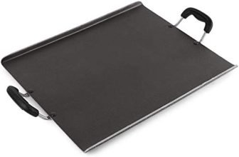 CELLO Aluminium Non-Stick Induction Base Square Dosa Patri Tawa 35 CM, Black | ISI Certified, High Guage PFOA Free Hammered Toned Gas Stove & Induction Base, Scratch Resistant, Easy Cooking & Cleaning
