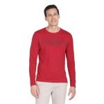 U.S. POLO ASSN. Men’s Crew Neck Long Sleeve Brand Print Cotton T-Shirt (USTSHS1386_Red_XL)