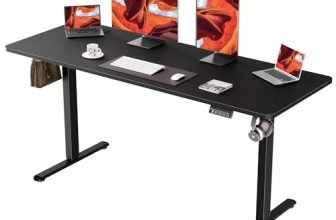 ERGOMAKER Electric Standing Desk 160x60cm (Black Frame + Black Desktop)
