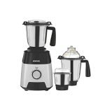 Borosil Silverline Mixer Grinder, for Wet/Dry Mixing & Grinding, 750 Watts, 3 Stainless Steel Jars (400 ml Chutney Jar, 1.5 L Blending Jar, 1.2 L Dry/Wet Grinding Jar), Mixie for Kitchen
