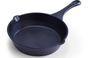 Wonderchef Forza Pre Seasoned 19 cm Cast Iron Fry Pan | with Lifetime Exchange Warranty | Black