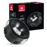 Havells Crysta Deco Cob 12W 6K Matt Black,Led-Spotlights,Energy Efficient,Long Life of 25000 Burning Hours,Beam Angle of 36°,Metal Body Cob with Independent Driver,Cool Daylight (6500K)