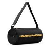 Lifelong Gym Bag for Men & Women | Lightweight Sports Duffle Bag | Spacious Compartment | Travel Bag | Adjustable Strap | Side Mesh Pocket | Durable Zip | Black | Polyester