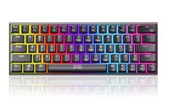 Ant Esports MK1200 Mini Wired Mechanical Gaming Keyboard with RGB Backlit Lighting and 60% Compact Form Factor – Red Switch